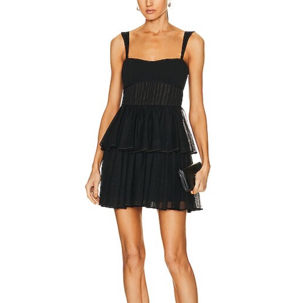 NWT Jonathan Simkhai Annabelle Tulle Silk Mini Dress Size 2‎